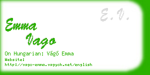 emma vago business card