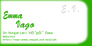 emma vago business card